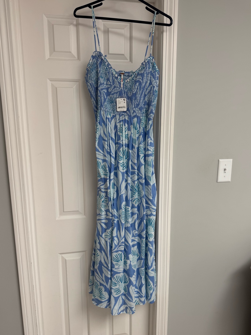 Free People Blue & Light Blue Floral Maxi Dress
